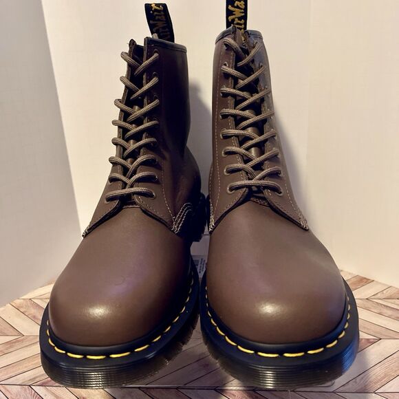Dr Martens 1460 Artimus Leather Lace Up Khaki Brown M 11 W 12 Boots 32025777 - Picture 6 of 8